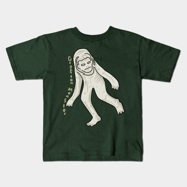 Grafton Monster- Hairless Horror Kids T-Shirt by Ballyraven